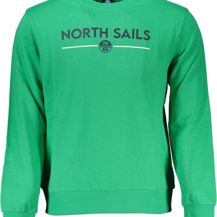SEO. NORTH SAILS Sweatshirt Herren mit Reißverschluss – Grünes Baumwoll-Sweatshirt für Herren - Grün Linkreich