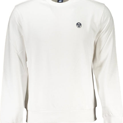 SEO. NORTH SAILS Sweatshirt Herren – Rotes Zip - Out - Modell aus Baumwolle - Weiß Linkreich