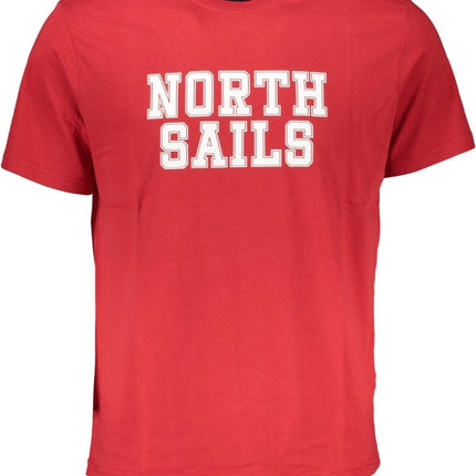 SEO. NORTH SAILS T-Shirt Herren Kurzarm – Blaues Baumwoll - Shirt für Sommer - Rot Linkreich