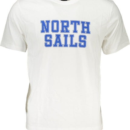 SEO. NORTH SAILS T-Shirt Herren Kurzarm – Blaues Baumwoll - Shirt für Sommer - Weiß Linkreich