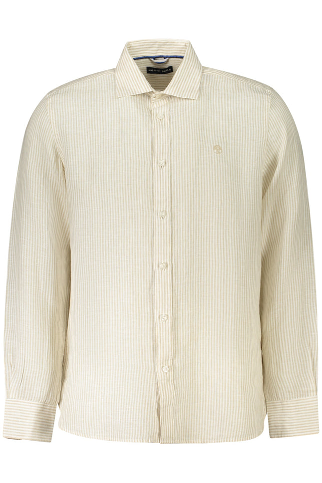 NORTH SAILS Langarmhemd Herren Beige – Leinenhemd mit französischem Kragen | soulluna.de
