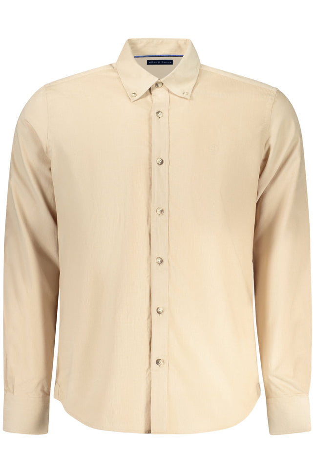 NORTH SAILS Herren Langarmhemd Beige – Ocean Positive Hemd aus 100% Baumwolle