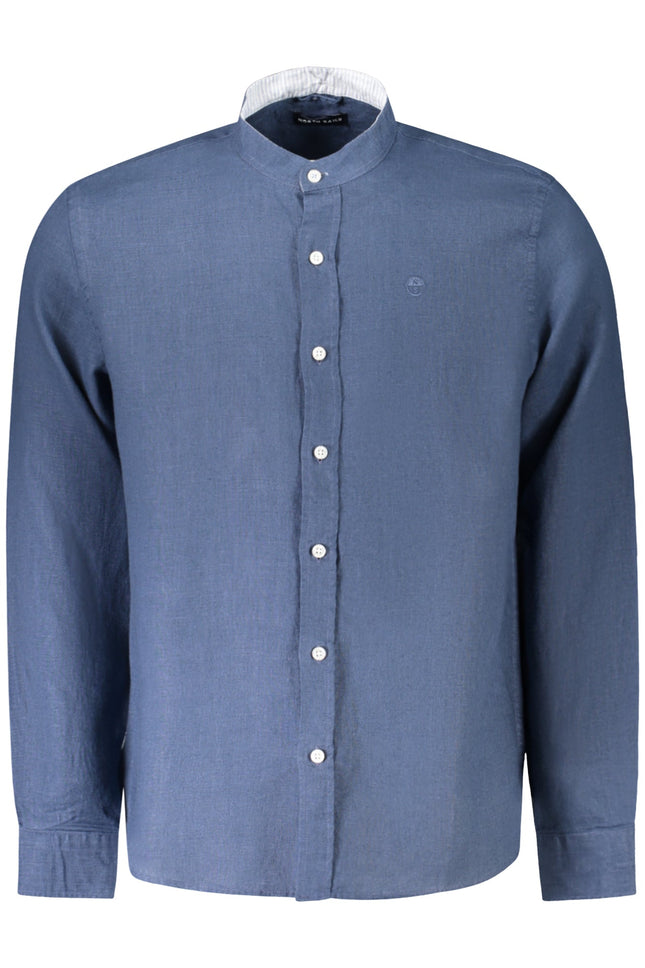 NORTH SAILS Langarmshirt Herren Weiss – Koreanischer Kragen aus 100% Lino