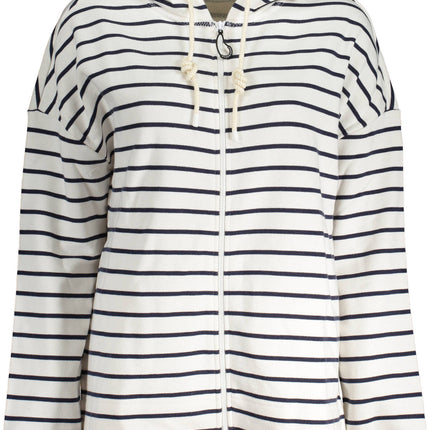 NORTH SAILS Sweatshirt Damen mit Reißverschluss – Weißes Kapuzen-Sweatshirt aus Bio-Baumwolle