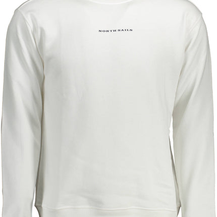 NORTH SAILS Sweatshirt Herren – Weißes Langarm-Sweatshirt aus 100% Baumwolle