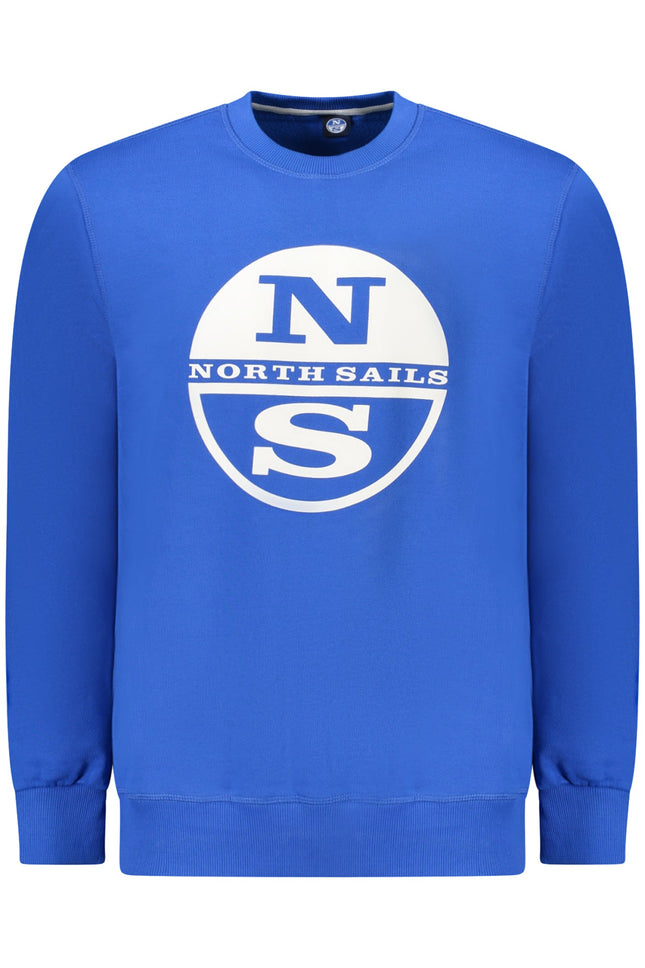 NORTH SAILS Sweatshirt Herren mit Zip – Blau, gebürstet aus ägyptischer Baumwolle
