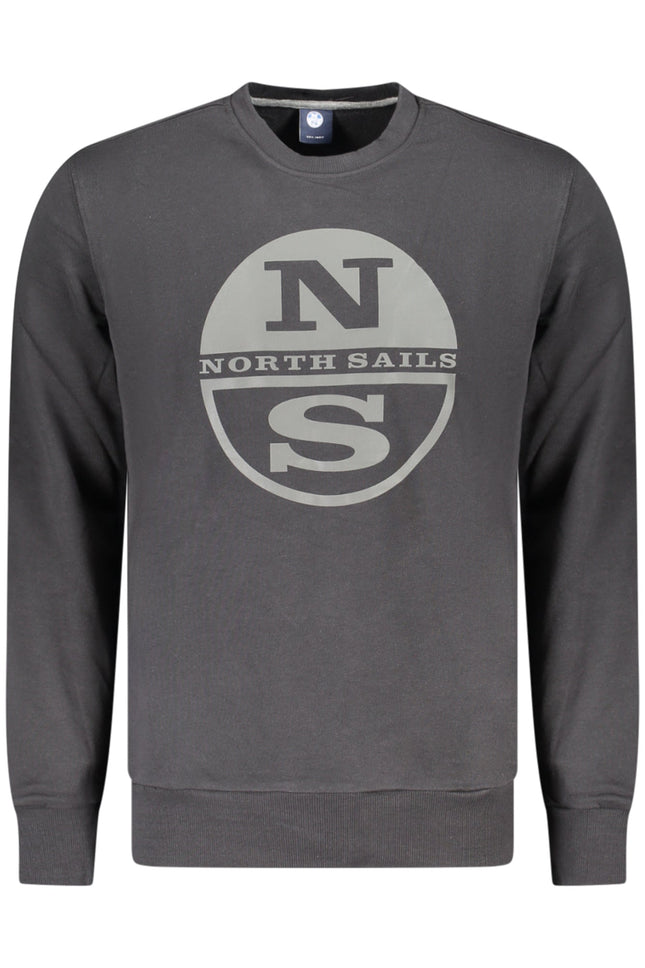NORTH SAILS Herren-Sweatshirt mit Reißverschluss Schwarz – Gebürstete Baumwolle für Herbst/Winter