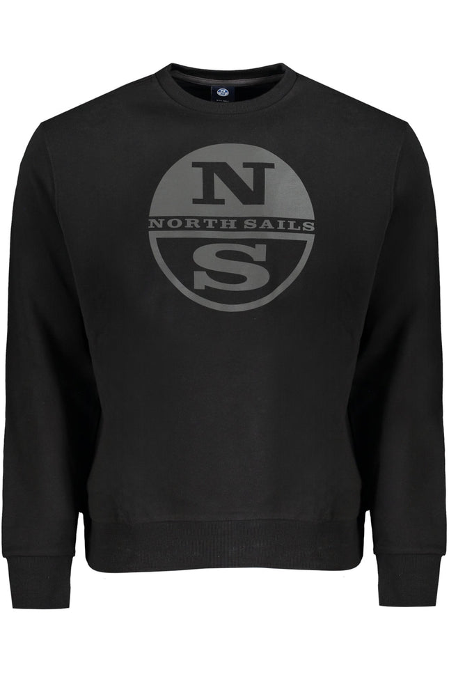 NORTH SAILS Sweatshirt Herren – Gebürstetes Zip-Out-Modell in Schwarz