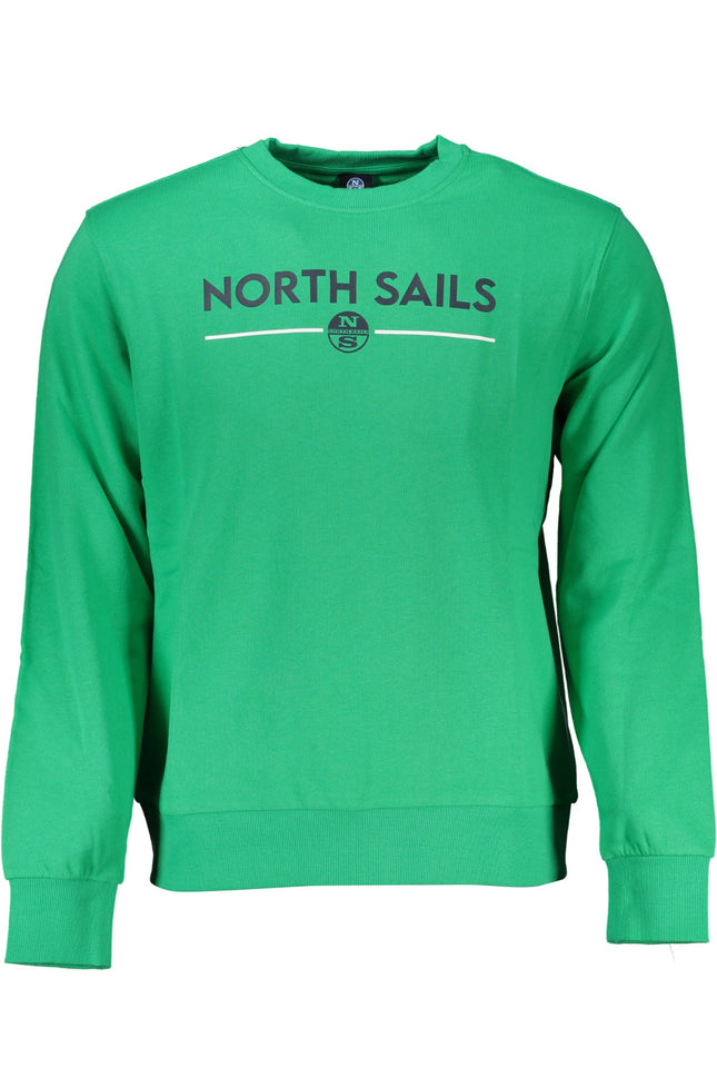 NORTH SAILS Sweatshirt Herren mit Reißverschluss – Grünes Baumwoll-Sweatshirt für Herren