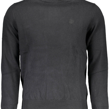 NORTH SAILS Herren-Trikot Schwarz – Rollkragen Langarmshirt mit Logo-Stickerei