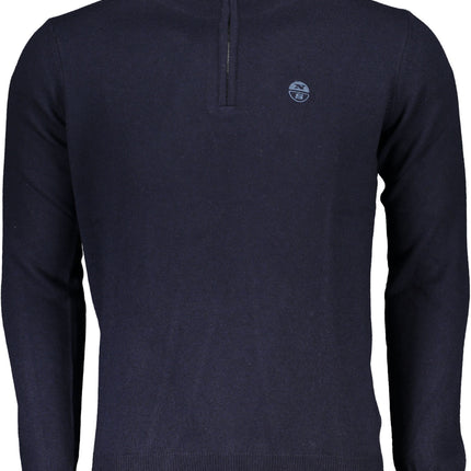 NORTH SAILS Pullover Herren – Blauer Rollkragen aus Italien mit Recyclingfasern