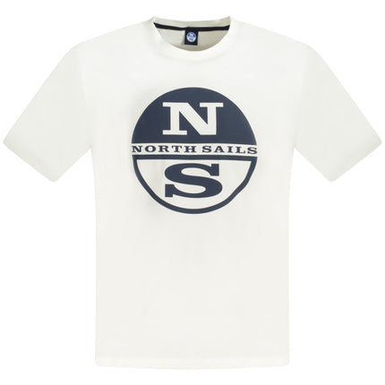 NORTH SAILS Kurzarm-T-Shirt Herren Weiss – Premium Baumwolle aus Ägypten
