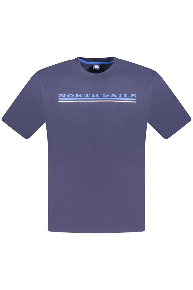 NORTH SAILS Kurzarm-T-Shirt Herren Blau – Logo-Print aus ägyptischer Baumwolle