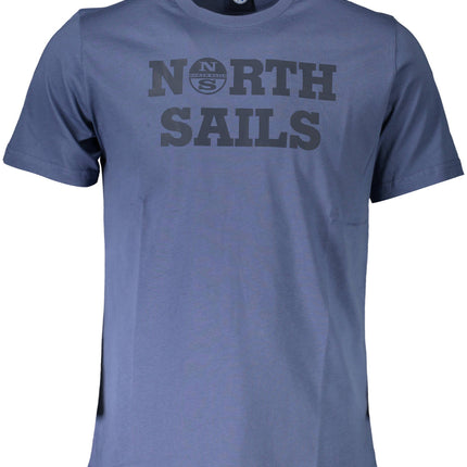 NORTH SAILS Kurzarm-T-Shirt Herren Blau – Logo-Print aus 100% Baumwolle