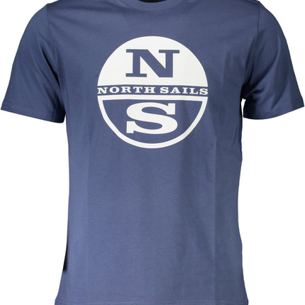 NORTH SAILS Kurzarm-T-Shirt Herren Blau – Logo-Druck aus Baumwolle | soulluna.de