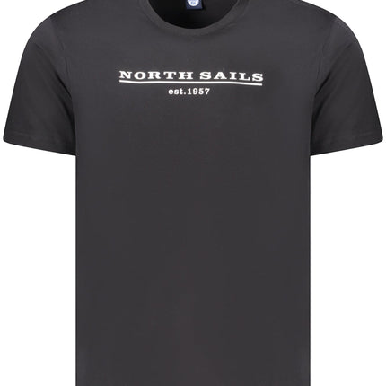 NORTH SAILS Kurzarm-T-Shirt Herren Blau – Logo-Druck aus ägyptischer Baumwolle