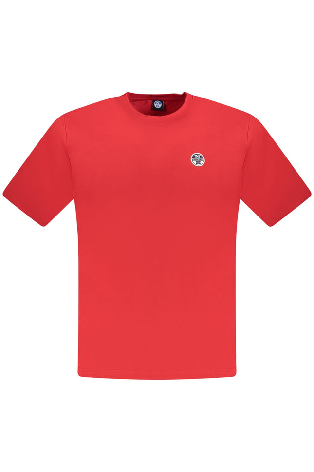 NORTH SAILS Herren T-Shirt Rot – Kurzarm Shirt aus 100% Baumwolle | soulluna.de