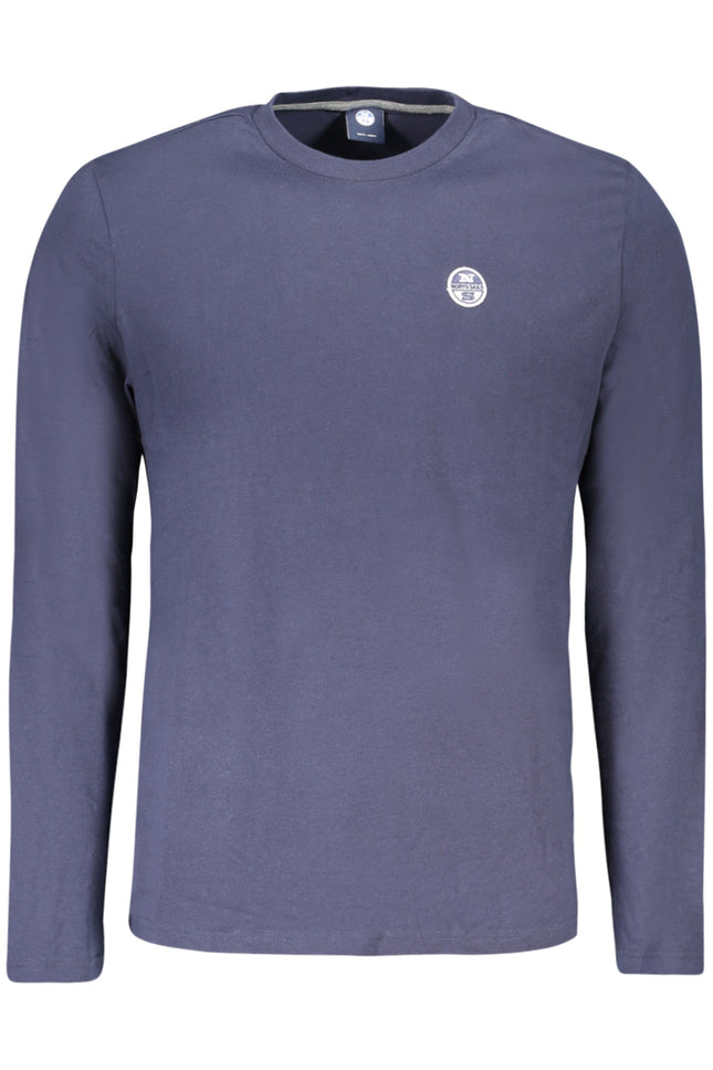 NORTH SAILS Langarm T-Shirt Herren – Blaues Basic mit Logo-Applikation