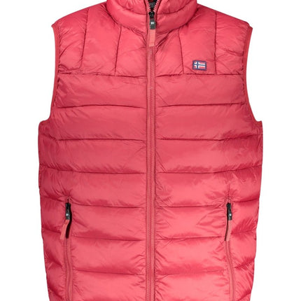 SEO. NORWAY 1963 Ärmellose Jacke Herren Grau – Leicht & Funktional für Herbst/Winter - Rot Linkreich