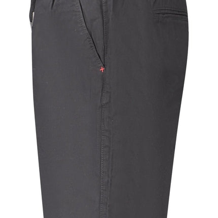 SEO. NORWAY 1963 Bermudashose Herren – Blaue Chino - Hose mit elastischem Bund für Sommer - Schwarz Linkreich
