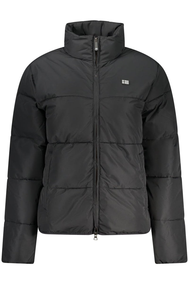 SEO. NORWAY 1963 Damen Jacke schwarz – Langärmlige Winterjacke mit Reißverschluss - Schwarz Linkreich