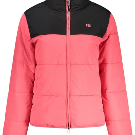 SEO. NORWAY 1963 Damen Jacke schwarz – Langärmlige Winterjacke mit Reißverschluss - Rosa Linkreich