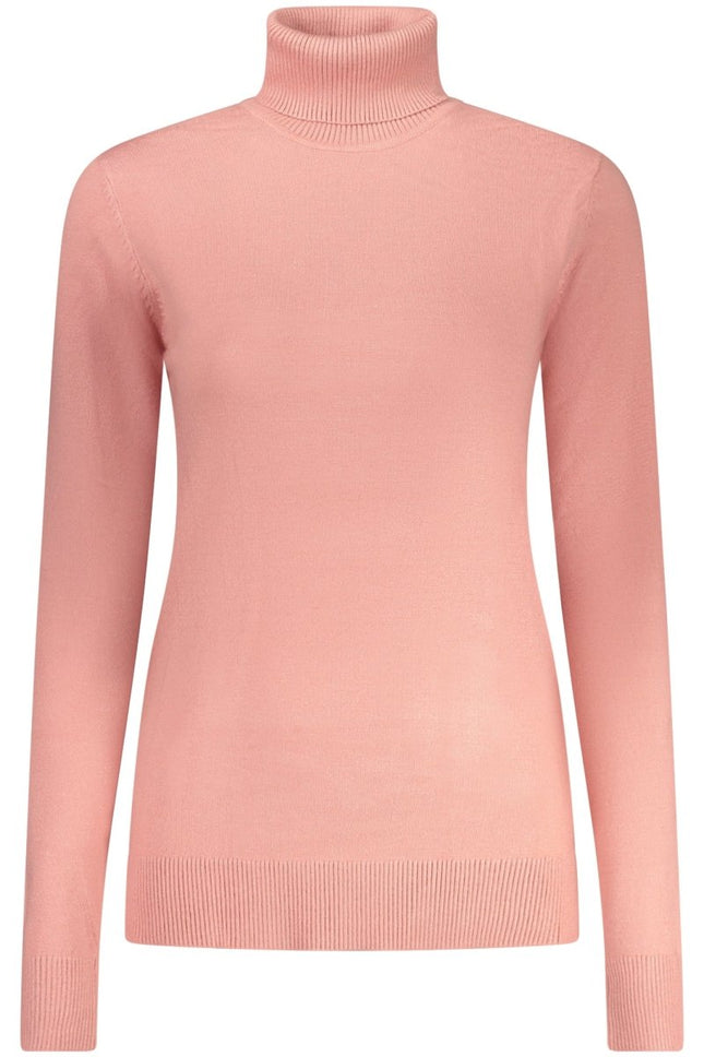 SEO. NORWAY 1963 Damen Pullover Rosa – Langärmlig mit Rollkragen für Herbst/Winter - Rosa Linkreich