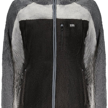 SEO. NORWAY 1963 Damen-Sweatshirt mit Reißverschluss – Plüsch-Sweat mit Taschen für Herbst/Winter - Schwarz Linkreich
