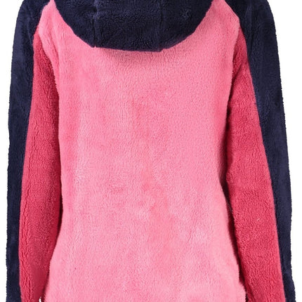 SEO. NORWAY 1963 Damen-Sweatshirt mit Reißverschluss – Plüsch-Sweat mit Taschen für Herbst/Winter - Rosa Linkreich