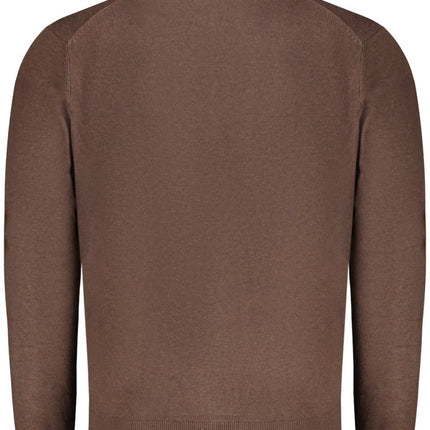 SEO. NORWAY 1963 Herren-Cardigan Grau – Langarm mit Reißverschluss für Herbst/Winter - Braun Linkreich