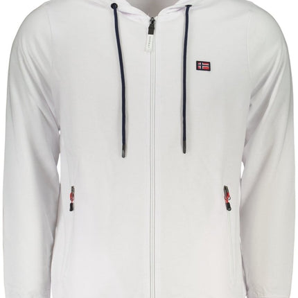 SEO. NORWAY 1963 Herren Sweatshirt – mit Kapuze, mit Taschen - Weiß Linkreich