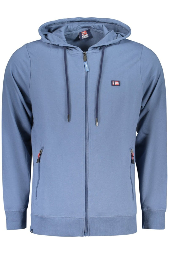 SEO. NORWAY 1963 Herren Sweatshirt – mit Kapuze, mit Taschen - Blau Linkreich