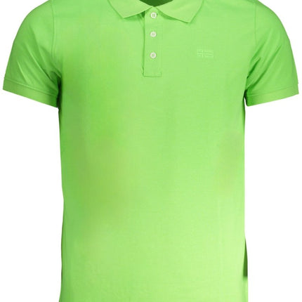 SEO. NORWAY 1963 Poloshirt Herren – Weißes Kurzarm - Polo mit Logo - Stickerei - Grün Linkreich