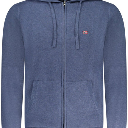 SEO. NORWAY 1963 Strickjacke Herren – Blaue Kapuzenjacke für Herbst/Winter - Blau Linkreich