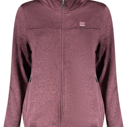 SEO. NORWAY 1963 Sweatshirt Damen mit Reißverschluss – Lila Langarm - Sweatshirt für Herbst/Winter - Violett Linkreich