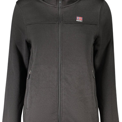 SEO. NORWAY 1963 Sweatshirt Damen mit Reißverschluss – Lila Langarm - Sweatshirt für Herbst/Winter - Schwarz Linkreich