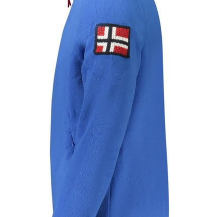 SEO. NORWAY 1963 Sweatshirt Herren mit Reißverschluss – Fleece - Wärme für Herbst/Winter - Blau Linkreich