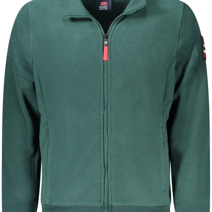 SEO. NORWAY 1963 Sweatshirt Herren mit Reißverschluss – Fleece - Wärme für Herbst/Winter - Grün Linkreich