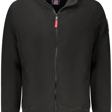 SEO. NORWAY 1963 Sweatshirt Herren mit Reißverschluss – Fleece - Wärme für Herbst/Winter - Schwarz Linkreich