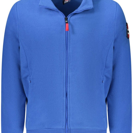 SEO. NORWAY 1963 Sweatshirt Herren mit Reißverschluss – Fleece - Wärme für Herbst/Winter - Blau Linkreich