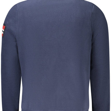 SEO. NORWAY 1963 Sweatshirt Herren mit Reißverschluss – Fleece - Wärme für Herbst/Winter - Blau Linkreich