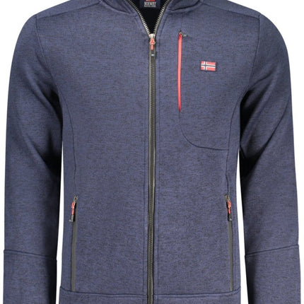 SEO. NORWAY 1963 Sweatshirt Herren mit Reißverschluss – Warmes Herbst/Winter Design - Blau Linkreich