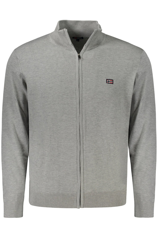 NORWAY 1963 Herren-Cardigan Grau – Langarm mit Reißverschluss für Herbst/Winter