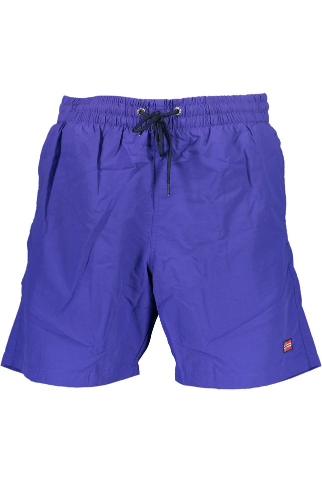 NORWAY 1963 Badehose Herren – Blaues Unterkostüm mit elastischem Bund & Tasche