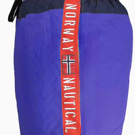 NORWAY 1963 Badehose Herren – Gelbe Schwimmboxer mit Logo-Print und Gesäßtasche