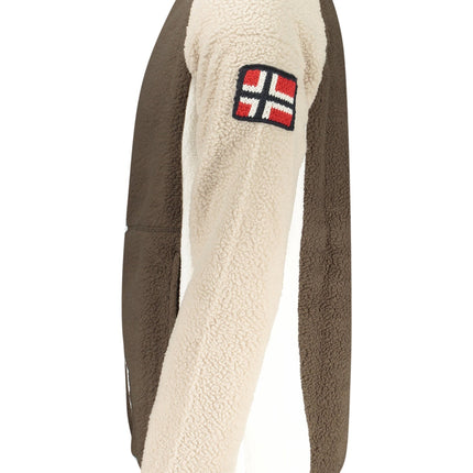 NORWAY 1963 Sweatshirt Herren mit Reißverschluss – Beige Fleece-Pullover für Herbst/Winter