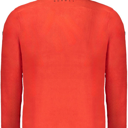 NORWAY 1963 Sweatshirt Herren – Rotes Fleece mit Reißverschluss für Herbst/Winter