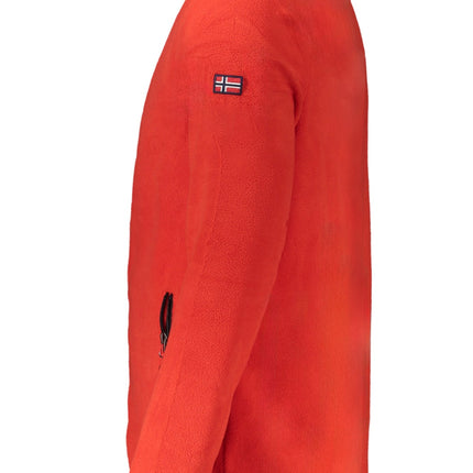 NORWAY 1963 Sweatshirt Herren – Rotes Fleece mit Reißverschluss für Herbst/Winter