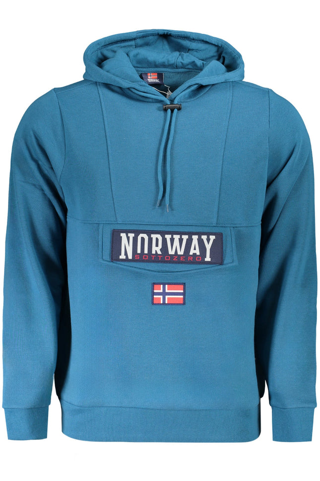 NORWAY 1963 Sweatshirt Herren mit Reißverschluss – Blaues Kapuzen-Sweatshirt für Herbst/Winter