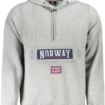 NORWAY 1963 Sweatshirt Herren mit Reißverschluss – Blaues Kapuzen-Sweatshirt für Herbst/Winter